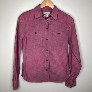 Lucky Brand‎ Dungarees  Purple Oxford Shirt Size XS